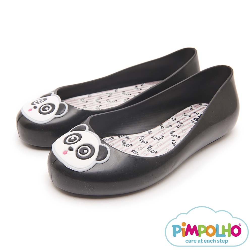 Pimpolho 可愛貓熊娃娃鞋-童-黑色