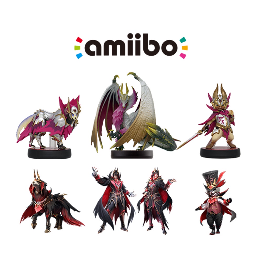 【就是要玩】現貨 NS 魔物獵人崛起：破曉 Amiibo 爵銀龍 爵銀龍犬 爵銀龍貓 破曉 魔物獵人 公仔 正版