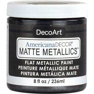 DecoArt 木炭色 Charcoal 236 ml Matte Metallics 啞光金屬顏料 - ADMMT06