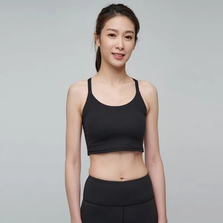 YOGA FLOW Chloe Bra - 扭轉短版上衣 - 淨黑 Black