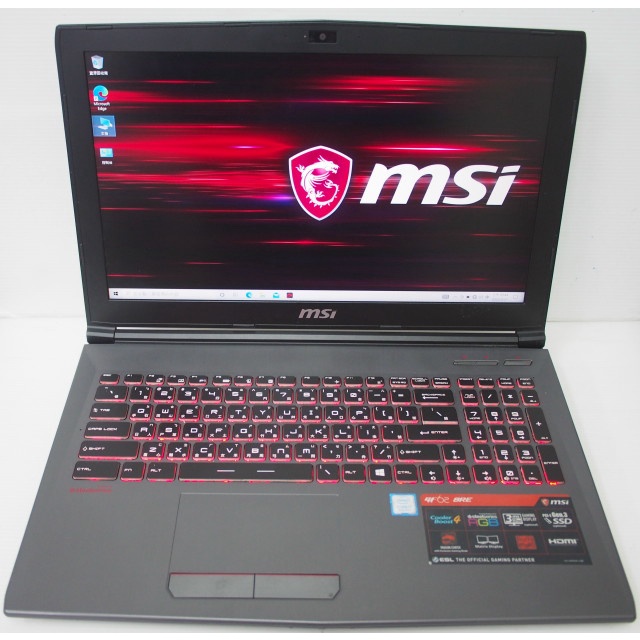 [崴勝3C] 二手 MSI 微星GF62 8RE-062TW i7-8750H GTX1060 6G SSD+1TB電競