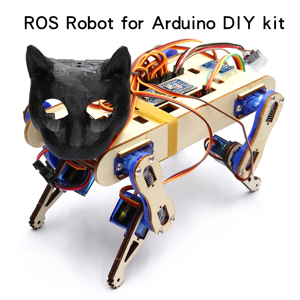 仿生機械狗四足機器人Arduino Nano DIY套件8自由度SG90舵機ROS機器人運動學模擬STEM教育編程器材