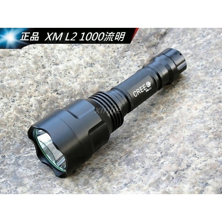 信捷【A14】黃光 C8 CREE XM-L2 強光手電筒 使用18650電池 Q5 T6 U2