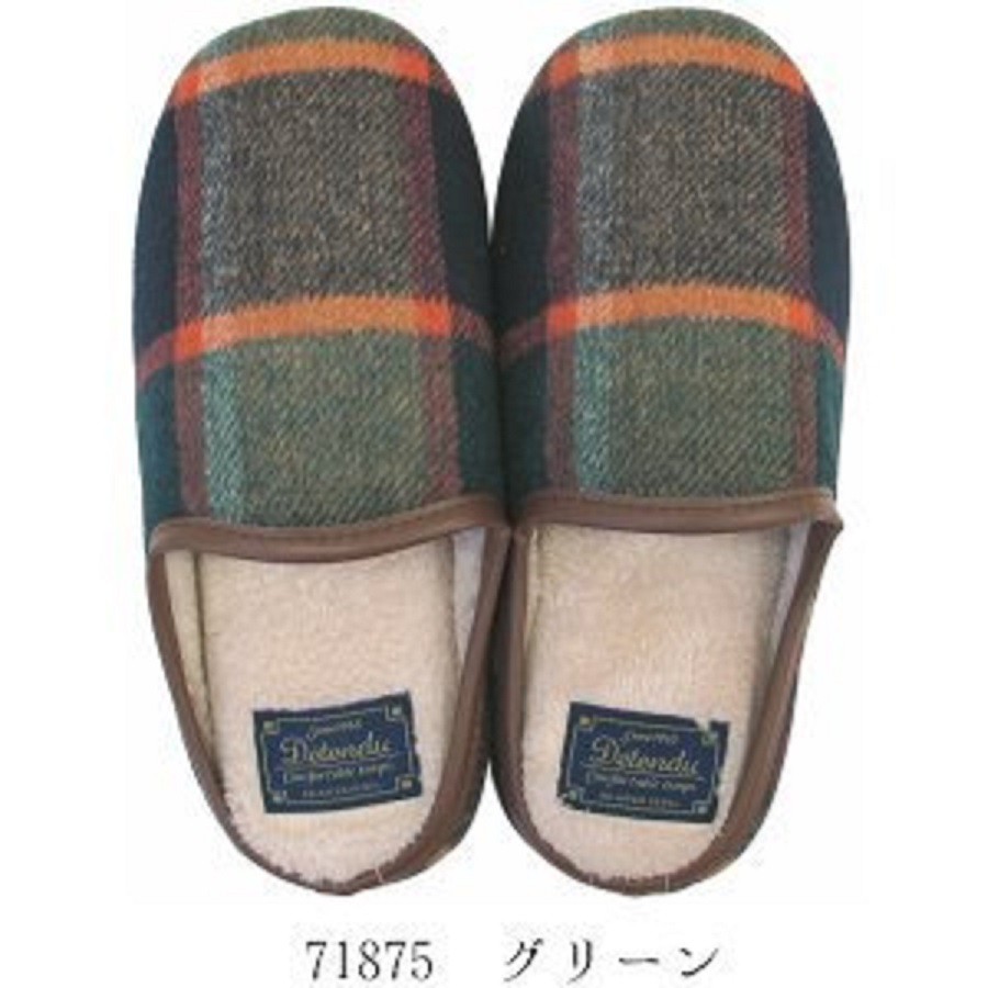 《齊洛瓦鄉村風雜貨》日本zakka雜貨 冬天刷毛室內拖 保暖室內拖 暖腳 蘇格蘭格子風
