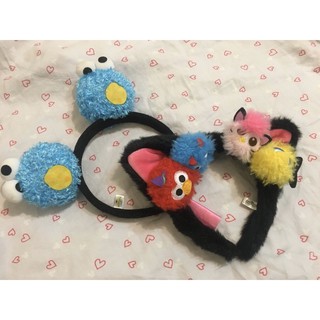 日本環球 USJ 帶回 芝麻街 Elmo 髮箍 髮飾 頭飾 Cookie Monster 頭飾 頭箍