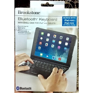 布魯克通brookstone 藍芽無線鍵盤 附組合保護套，適用於iPad mini 平板電腦，適用手機/平板/蘋果/安卓