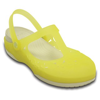 麻緹子 Crocs卡駱馳 花漾卡麗瑪莉珍 檸檬黃/牡蠣色 果凍鞋 透氣 楔型跟 舒適緩衝 內增高 防水 女 出清特價