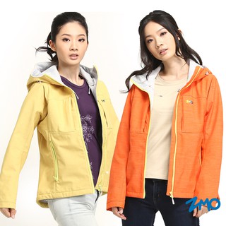 【ZMO】女戶外保暖軟殼外套-橘色/黃色