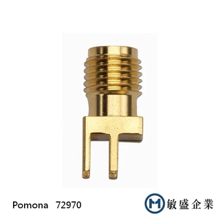 (敏盛企業) Pomona 72970 SMA 50 Ω 插孔 , 直插 PCB 插座 , 邊緣安裝