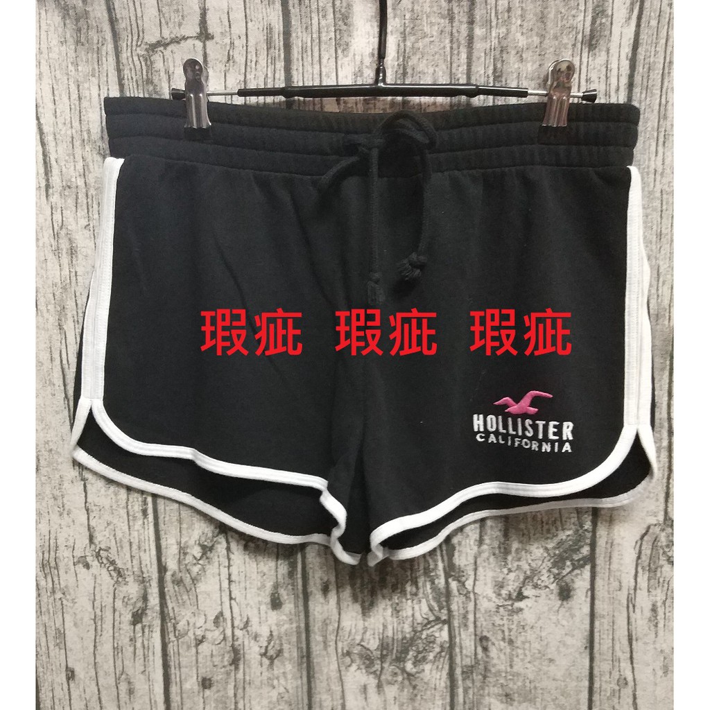 【小比美國代購】【Hollister】【瑕疵-09】【大拍賣】HCO女生黑色運動短褲