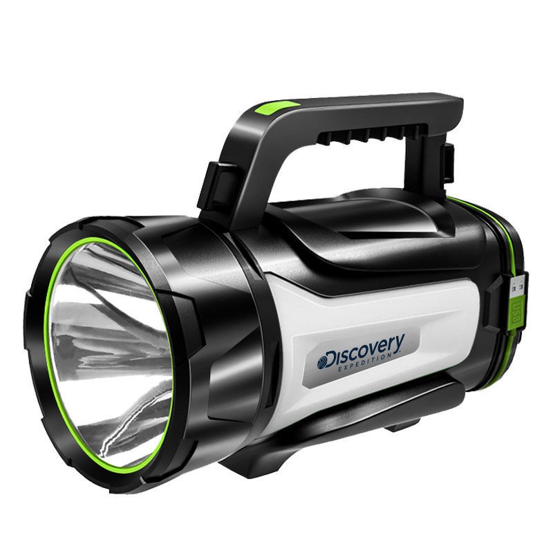 夜間必備-Discovery強光手電筒超亮遠射led戶外充電家用礦燈手提探照燈野外