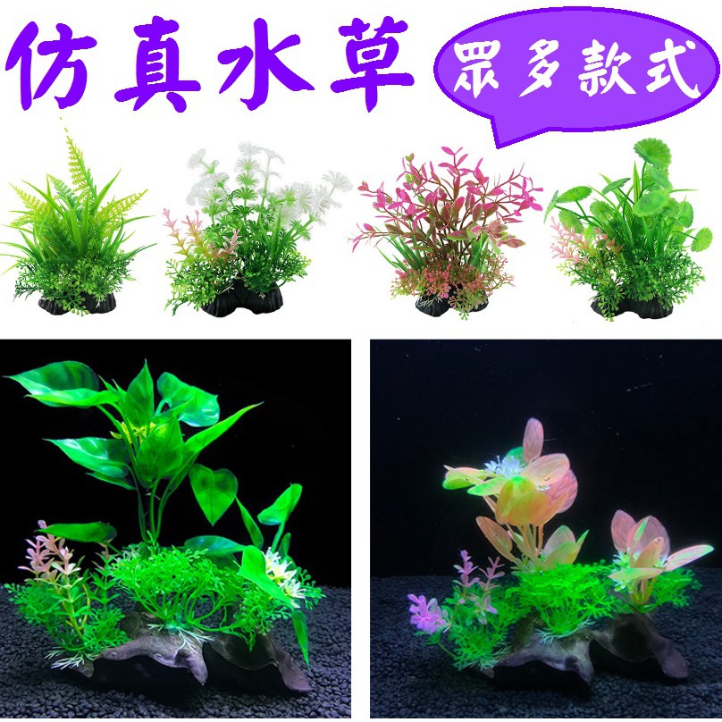 永不枯死 大款 仿真水草魚缸造景水族箱裝飾品水草海草假草假花塑膠花塑膠草假水草 蝦皮購物