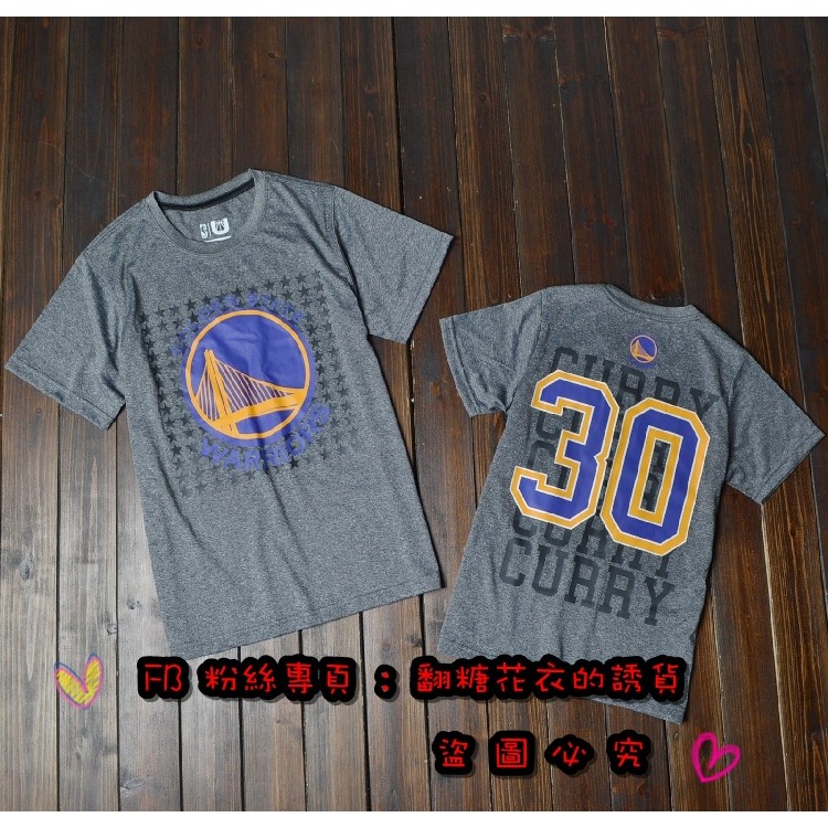 美國正品金州勇士隊NBA 短袖T恤 排汗衣背LOGO庫里Curry休閒運動短袖T恤背號Iguodala Thompson