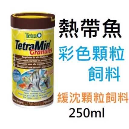 [HAPPY水族] Tetra 德彩 Mini Granules 熱帶魚彩色顆粒飼料 250ml 小型魚飼料 T163