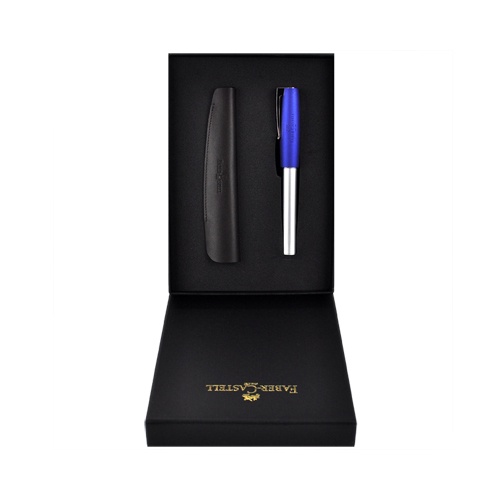 Faber-Castell Loom鋼珠筆/藍桿+筆套禮盒　eslite誠品
