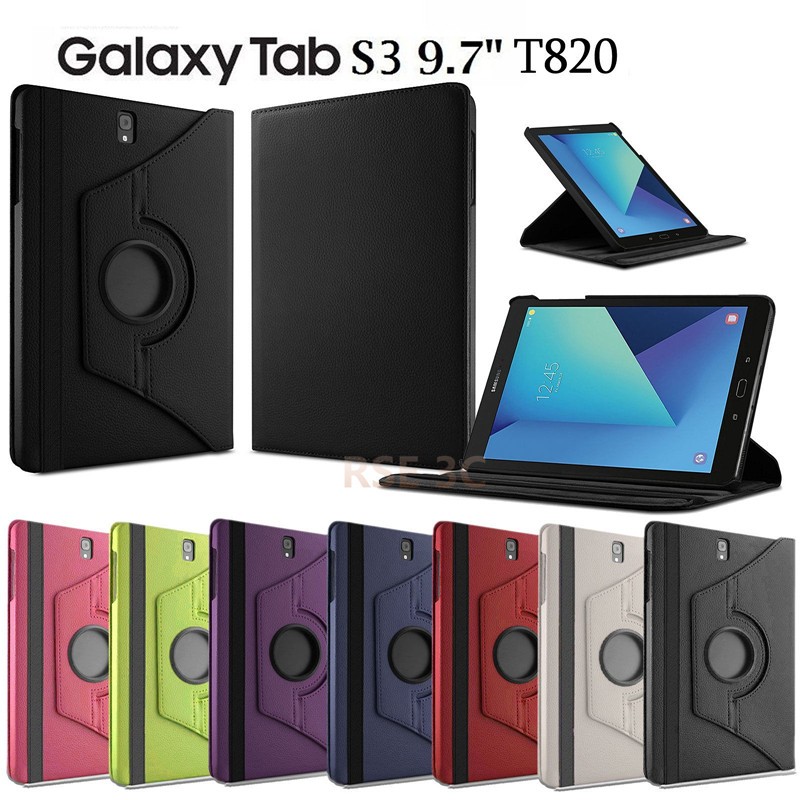 【360度旋轉】適用 三星 Galaxy Tab S3 9.7 皮套 站立 防摔 支架 保護套 保護殼 皮套 T820