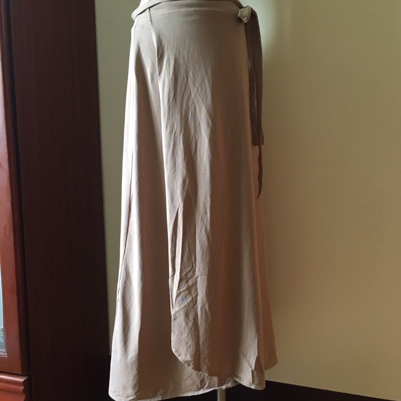Mercci22棉質造型 長裙-膚色