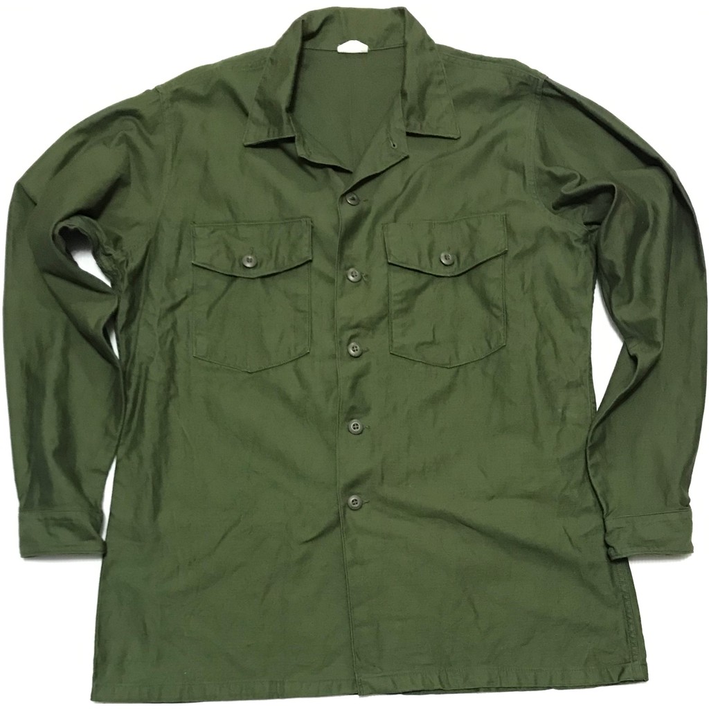 美軍公發 越戰 OG-107 長袖勤務襯衫 工作衫 近全新 SIZE：17.5X36