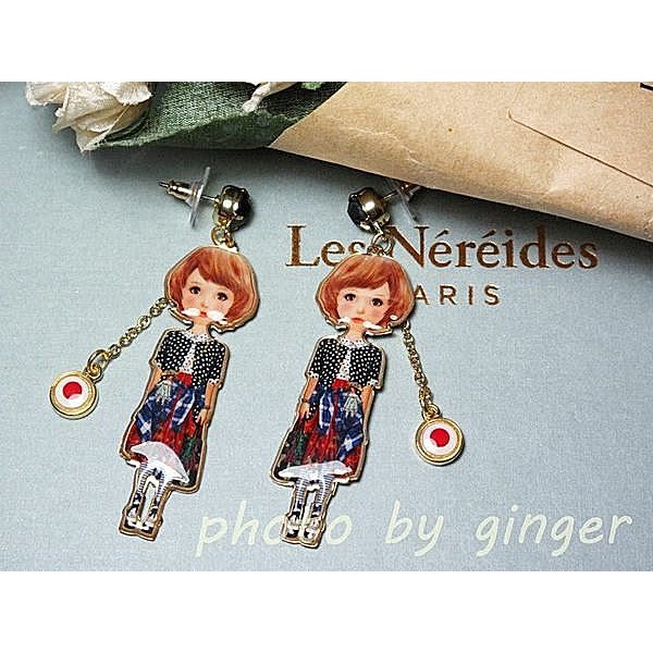 【ginger】Les Nereides N2 (現貨)多層次穿搭背小貓包日本娃娃耳環