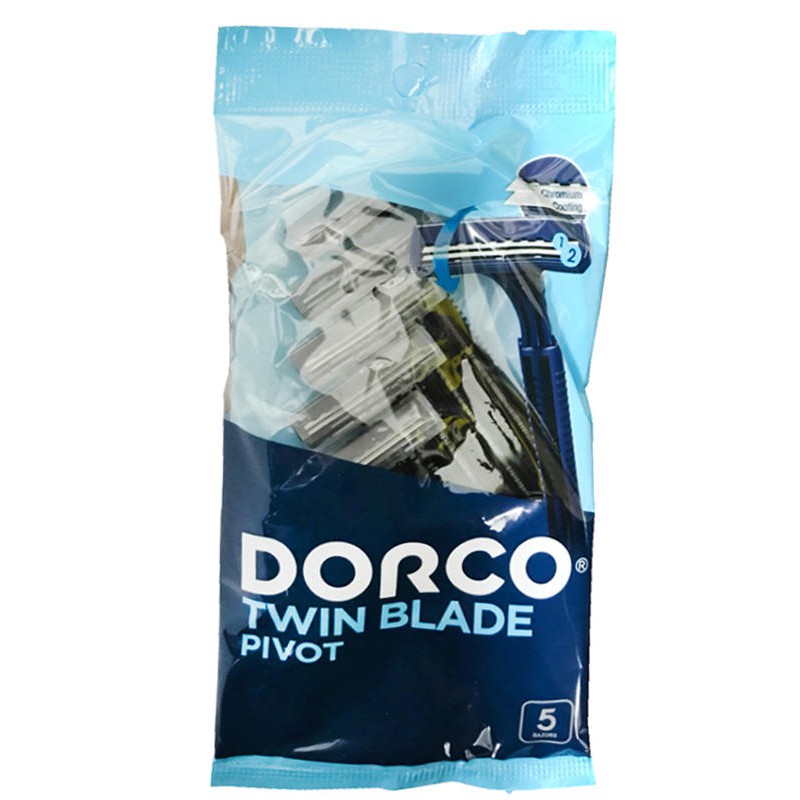 DORCO 雙層廣角輕便刮鬍刀 拋棄式刮鬍刀 5入