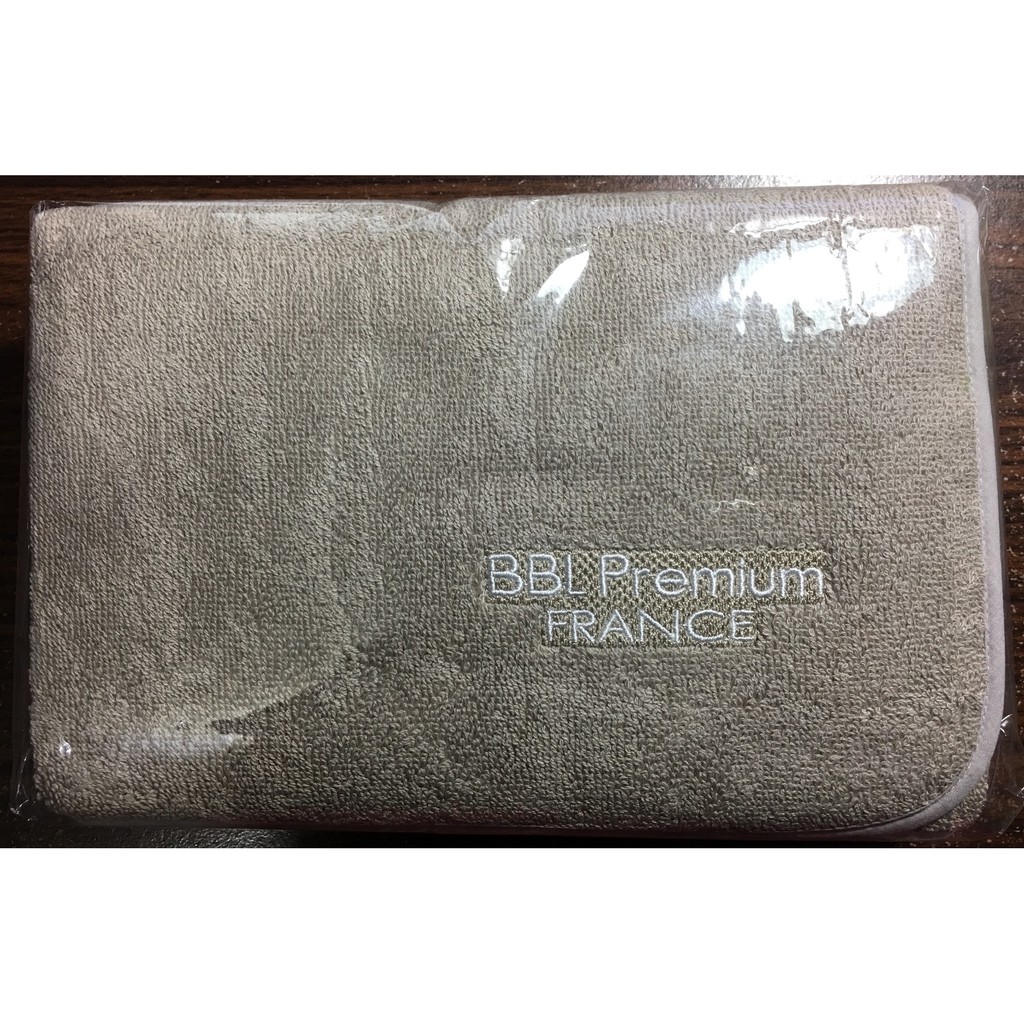 【BBL Premium】 100%純棉. 刺繡 枕巾(迷霧灰)
