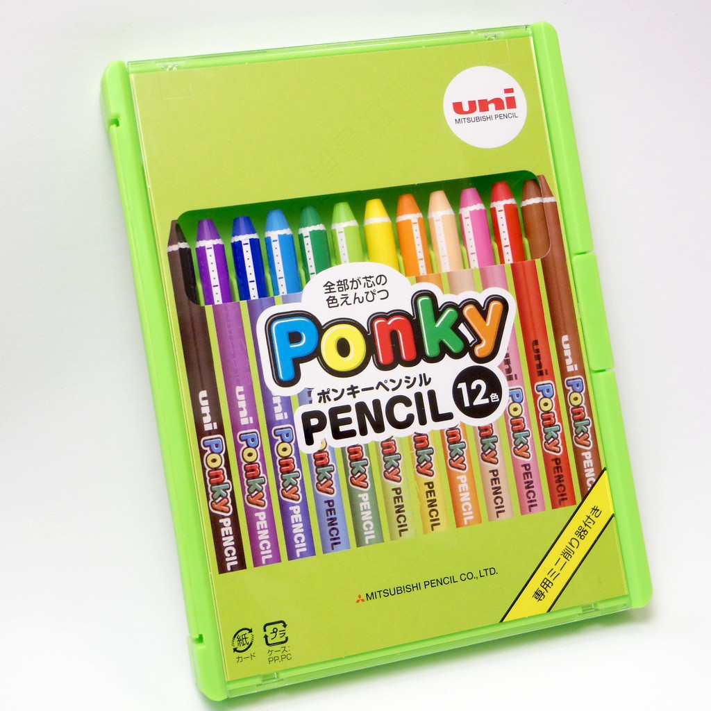小山丘書房- uni Ponky PENCIL 12色組三菱鉛筆蠟筆色鉛筆 蝦皮購物