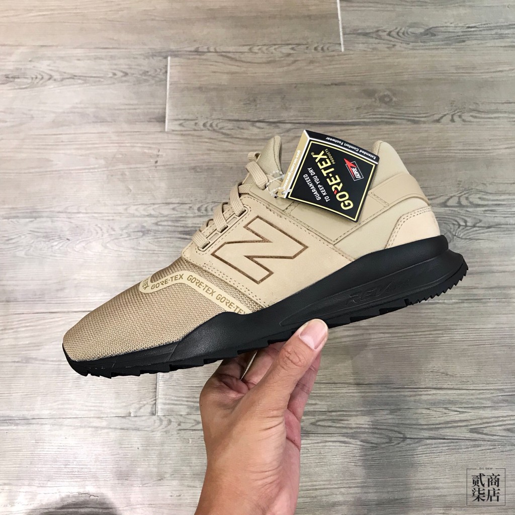 貳柒商店) New Balance 247 GORE-TEX 男款卡其色米色防水復古慢跑鞋MS247GTW | 蝦皮購物