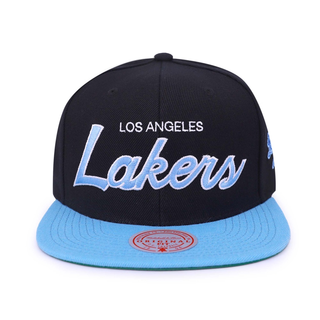 Mitchell & Ness NBA TEAM SCRIPT 2.0 HWC SNAPBACK 球帽 湖人 黑藍