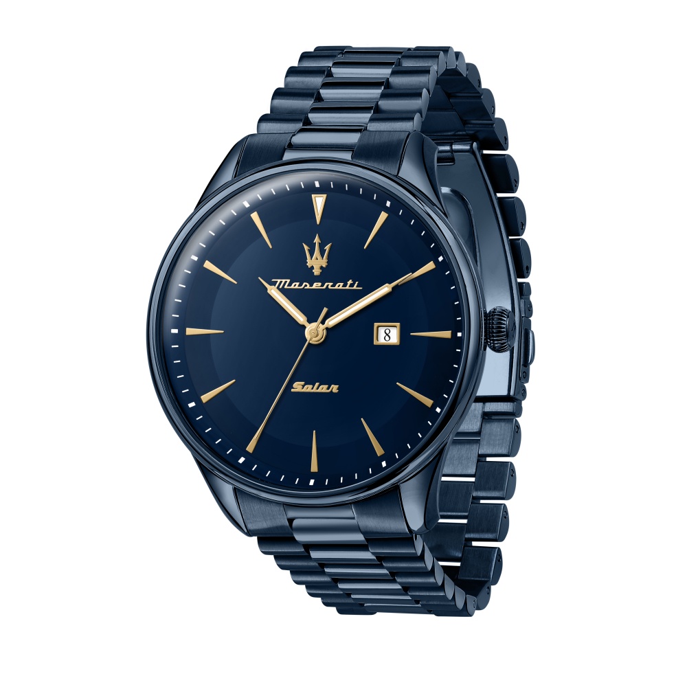 MASERATI 瑪莎拉蒂 經典藍三針時尚腕錶45mm(R8853146003)