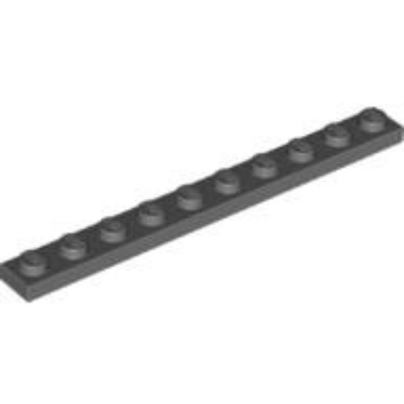 樂高 LEGO 4477 深灰 白色 1x10 顆粒薄板