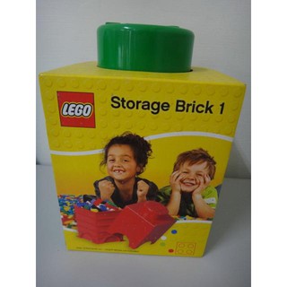 LEGO storage Brick 1凸 收納盒 置物盒 收納箱 可堆疊 1×1 樂高積木置物盒 (綠色)