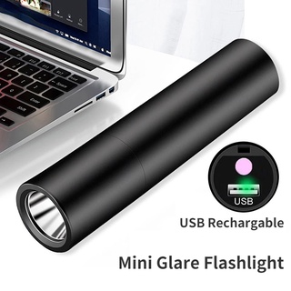便攜式 USB 可充電迷你 LED 手電筒內置電池防水手電筒, 用於夜間照明露營遠足