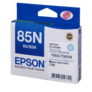T122500 EPSON 原廠 No.85N 淡藍色墨水匣 適用 Stylus Photo 1390