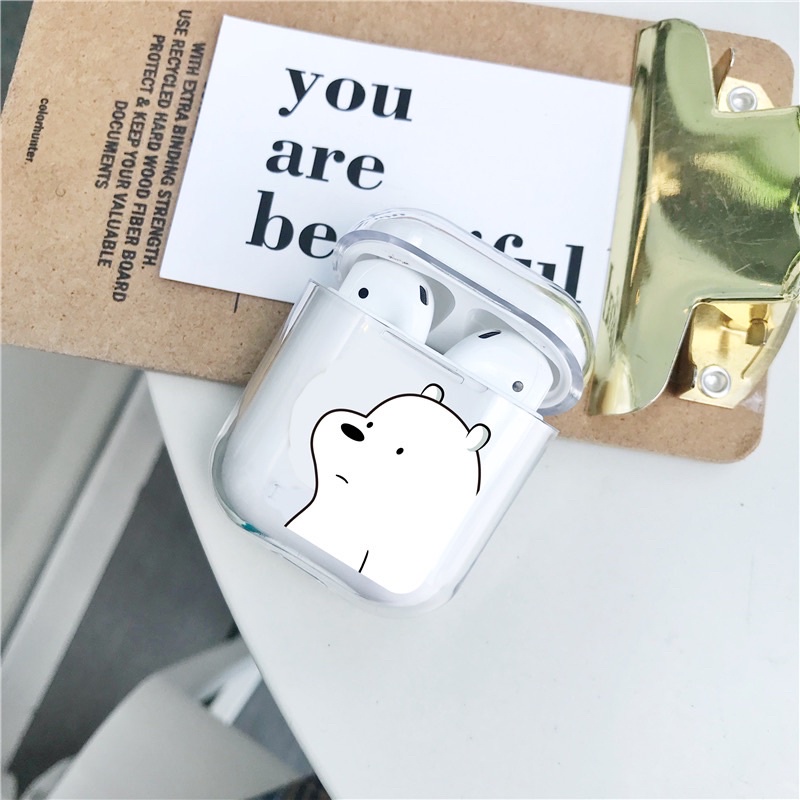 部分現貨🐼❄️3款/We bare bears 熊熊遇見你 AirPods2/3/pro/pro2耳機保護套 透明軟殼