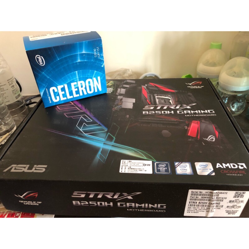 現貨】全新 ASUS 華碩 B250H + CELERON G3930