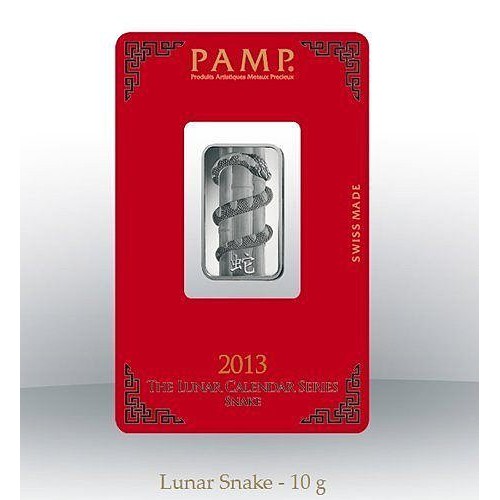 瑞士 PAMP 100g 蛇年紀念銀條 原廠原證