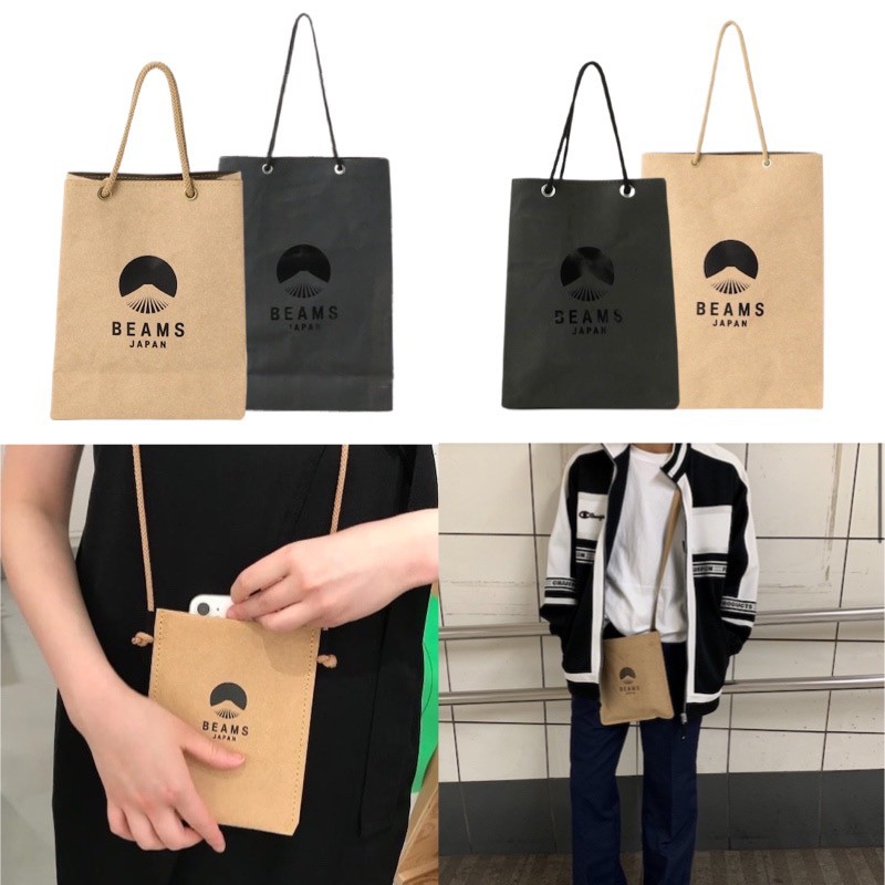 日牌 MAKOO x BEAMS JAPAN 皮革 托特包 手機袋 斜背包 小包 紙袋 日本限定 共四款