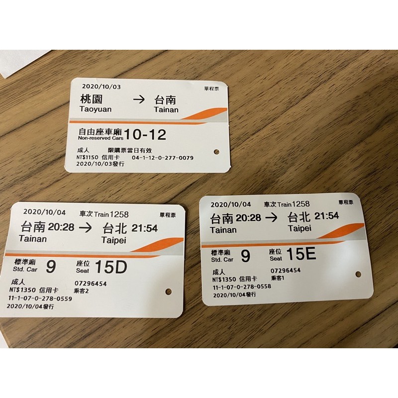 高鐵票根 更新2021 12 1台北桃園新竹台中台南左營 單張賣場 收藏 蝦皮購物