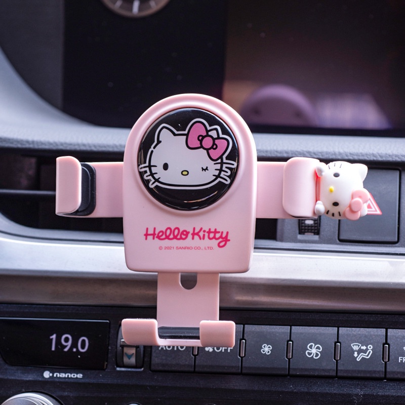 #限時下殺#【】Hello Kitty 車用手機支架 卡通創意汽車支架 出風口導航重力支架 多功能通用 內飾用品