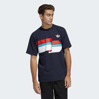 <Taiwan小鮮肉> Adidas ORIGINALS RIPPLE TEE 深藍 彩帶 短T 男款 FM1548