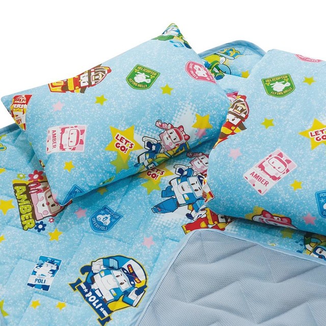 Fang Xin 床墊+涼被+枕頭 - 波利藍色 睡墊三件組 / 兒童睡袋 蝦皮直送