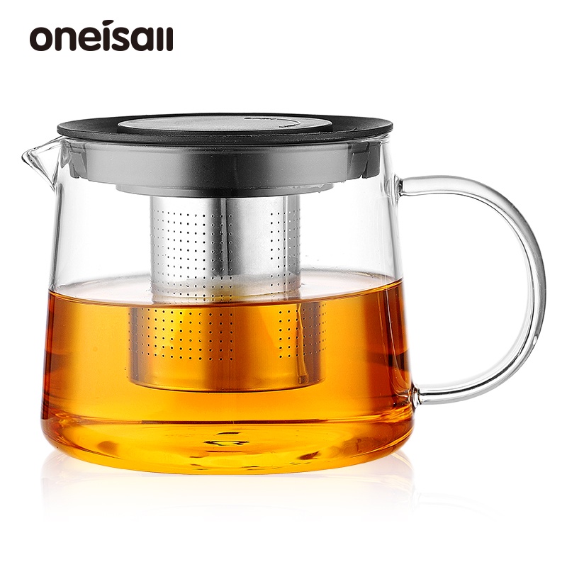 Oneisall玻璃茶壺茶分離家用高溫茶具大容量1000ml