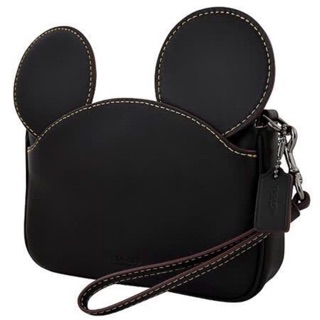 [近新］COACH Disney MICKEY 真皮 正品 造型手拿包