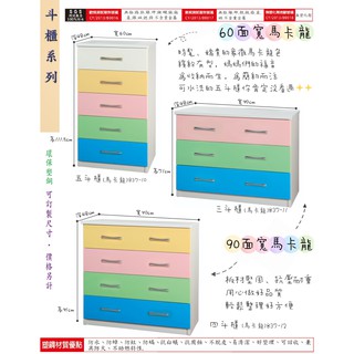 【昱鑫傢俱】塑鋼環保防水五斗櫃 四鬥櫃 三鬥櫃 抽屜櫃 衣櫃 收納櫃 置物櫃 (馬卡龍色)837-10_12