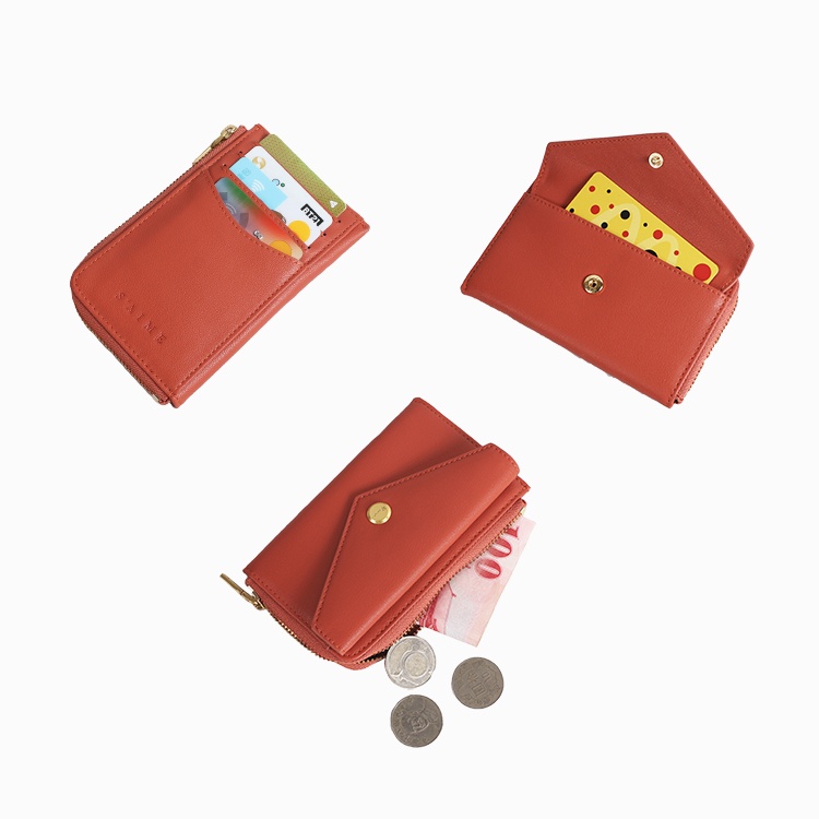 S'AIME - 真皮前袋掀蓋卡片零錢夾/ SWA32-A729XS | 蝦皮購物