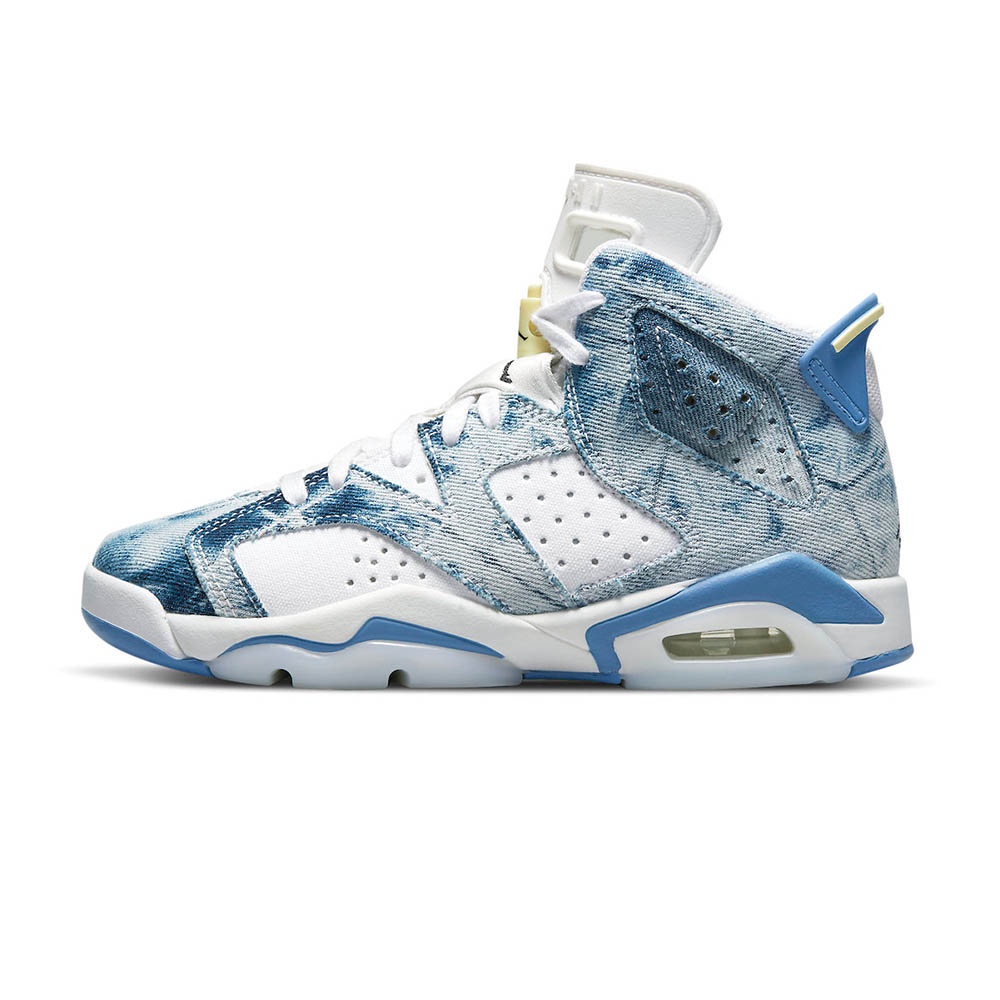 Nike Jordan 6 Retro (GS) 大童 白藍 AJ6 牛仔 經典 高筒 休閒鞋 DM9045-100