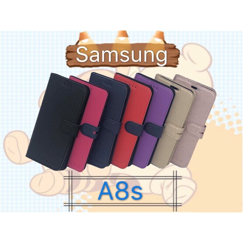 City Boss Samsung Galaxy A8s 側掀皮套 斜立支架保護殼 手機保護套 有磁扣 軟殼 保護殼