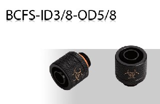 小白的生活工場*ENZOTECH G1/4"(BCFS-ID3/8-OD5/8)黑化3分厚管專用快速接頭*