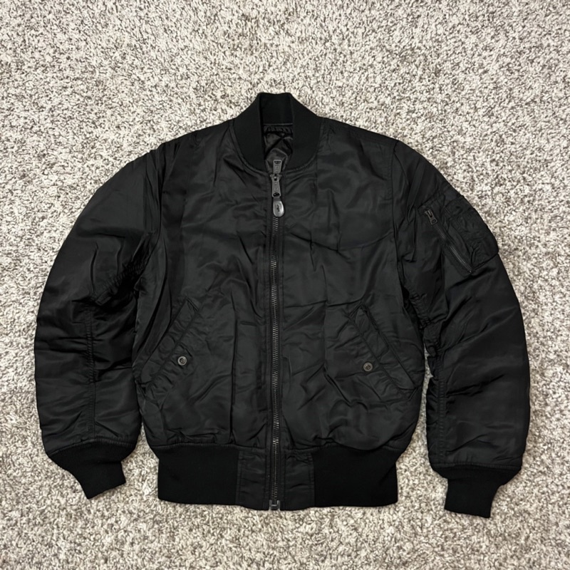 日版Alpha Industries MA-1黑色飛行夾克