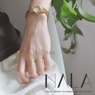 NALA 娜拉。S925 純銀 極簡 單鑽 戒指 韓國 簡約 迷你水鑽 可調式 開口戒 設計款 鋯石鑲嵌 時尚百搭 指環